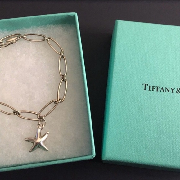 - - ⭐️⭐️ Tiffany and Co. Authentic Elsa Peretti Large Link Starfish Bracel… - Picture 2 of 4